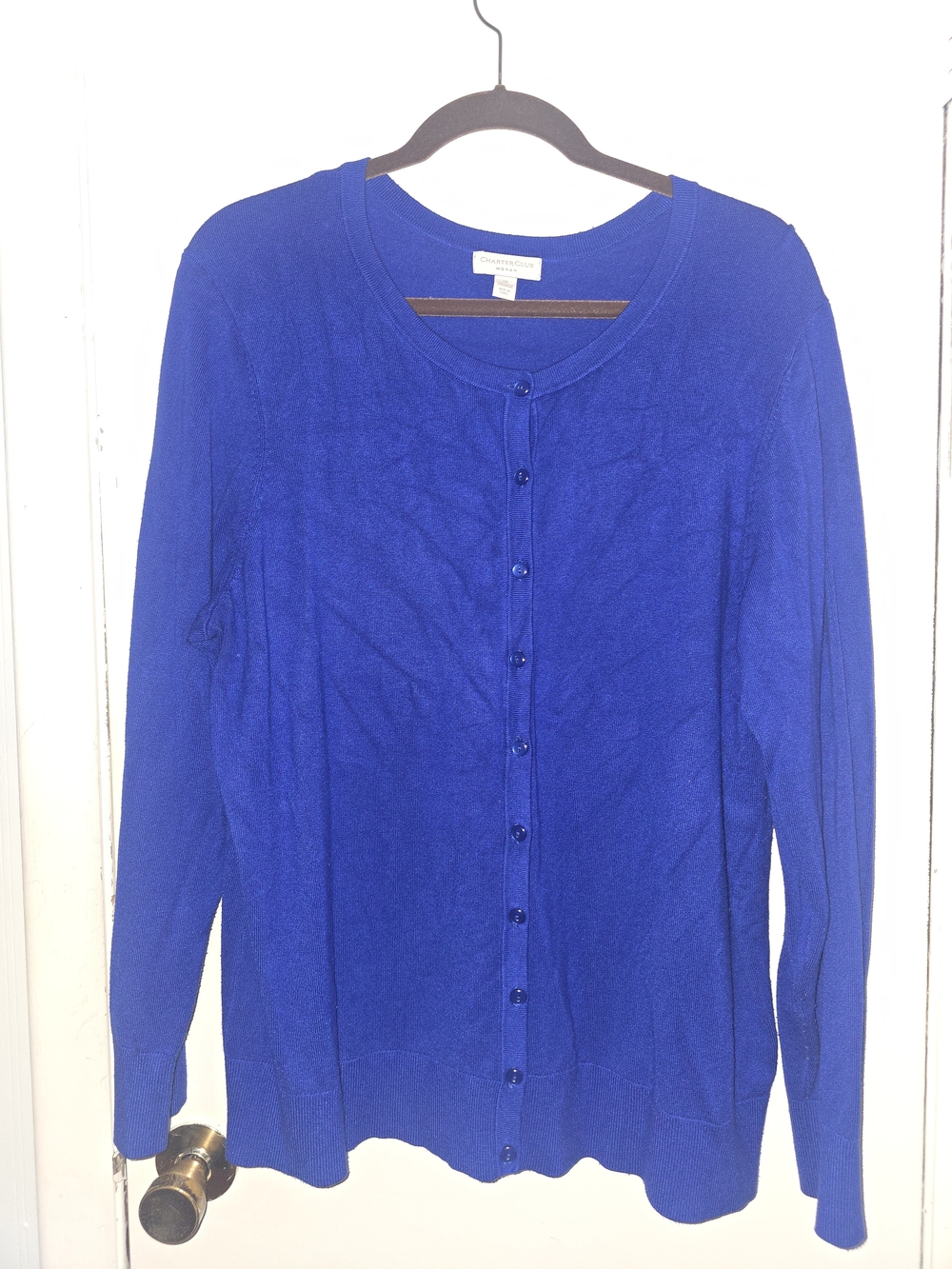 Bright Blue Button-Up Cardigan